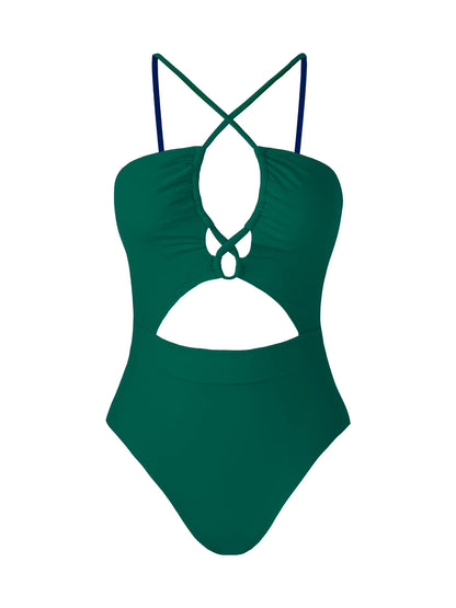 Cut Out One-Piece Backless Swimsuit