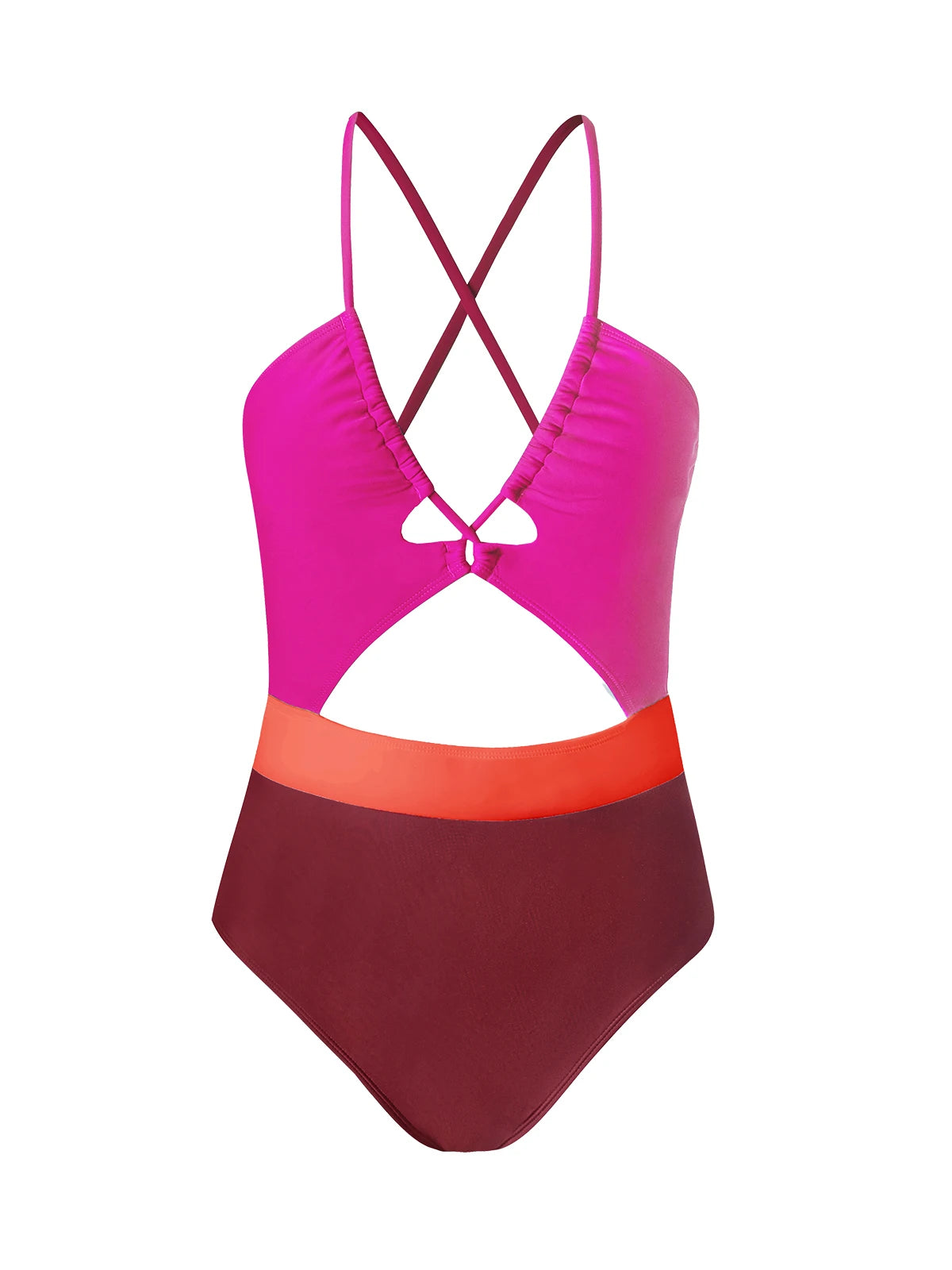 Cut Out One-Piece Backless Swimsuit