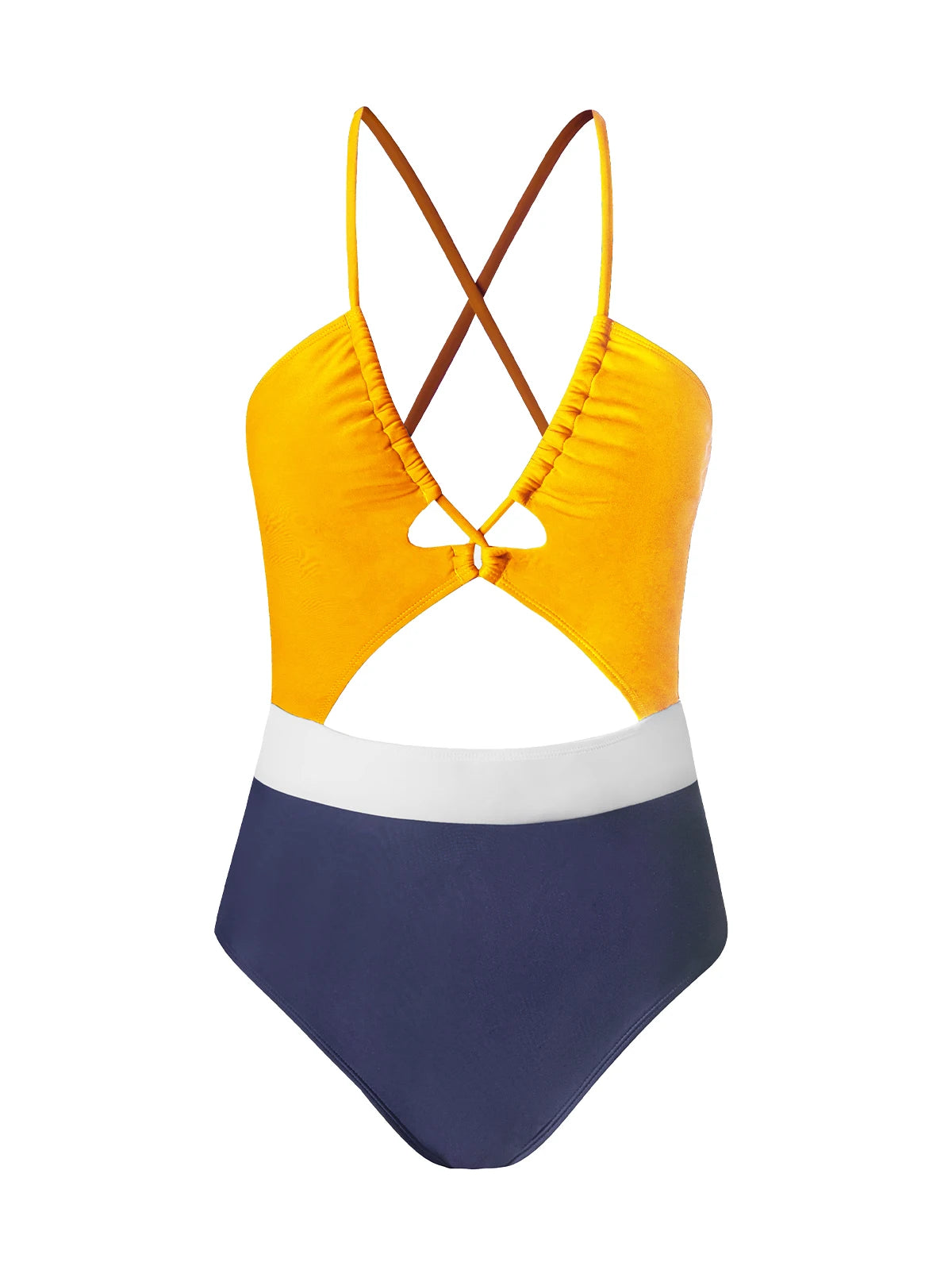 Cut Out One-Piece Backless Swimsuit